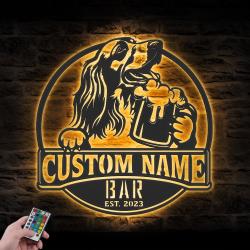 custom irish setter wall art led light
