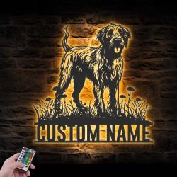 custom irish wolfhound wall art led light