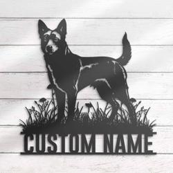 Custom Canaan Dog Metal Wall Art LED Light