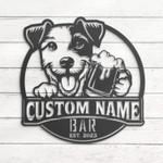 custom jack russell dog pub wall art led light
