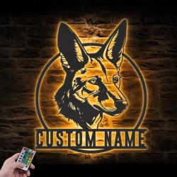custom jackal wall art led light