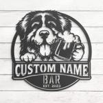 custom karakachan guard dog bar metal wall art led light