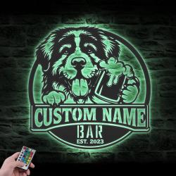 custom karakachan wall art metal decor bar led light