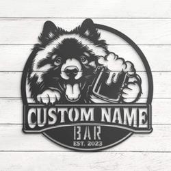 custom keeshond beer art wall art led light