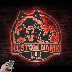custom keeshond pub sign wall art led light