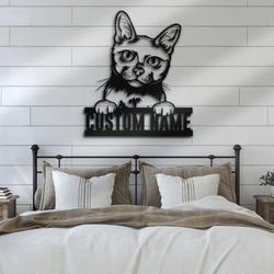 custom korat wall decor cat art led light