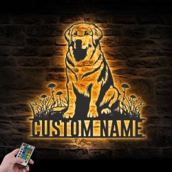Custom Kuvasz Metal Wall Art LED Light