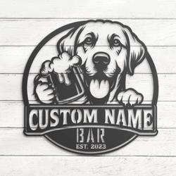 custom labrador dog decor wall art led light