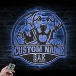 custom labrador dog pub sign wall art led light