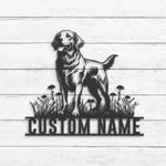 custom labrador wall decor metal art led light
