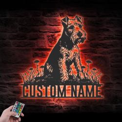custom lakeland terrier pub sign wall art led light