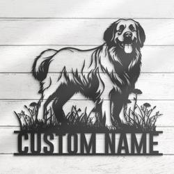 Custom Leonberger Metal Wall Art LED Light