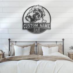 custom maltese beer art wall decor led light
