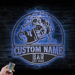 custom maltese pub sign wall art led light