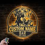 custom mastiff wall art led light