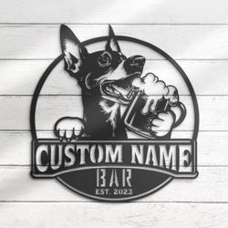custom min pin bar metal wall art led light