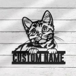 custom munchkin cat wall decor led light