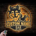 custom norwegian buhund wall art led light