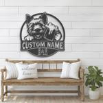 custom norwich terrier beer art wall art led light