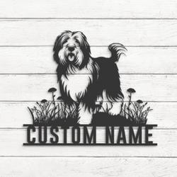 custom old english sheepdog wall decor led light