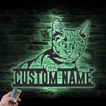 custom peeking tonkinese wall decor led light