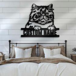custom persian wall decor cat art led light