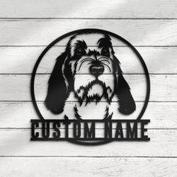 custom petit basset dog wall art led light