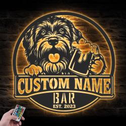 custom petit basset griffon vendeen wall art led light