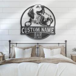 custom pyrenees beer art wall decor led light