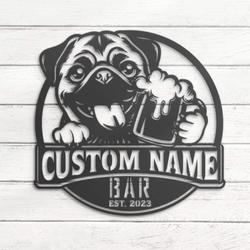 custom retriever beer art wall art led light