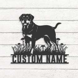 custom rottweiler wall decor led light