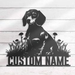 Custom Dachshund Metal Wall Art LED Light