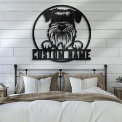 custom schnauzer dog wall art led light