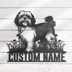 custom shih tzu dog wall art led light