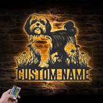 custom shih tzu wall art led light