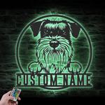 custom standard schnauzer wall art led light