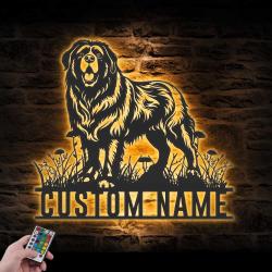custom tibetan mastiff wall art led light