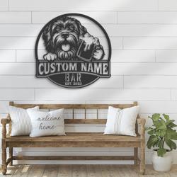 custom vendeen bar metal wall art led light