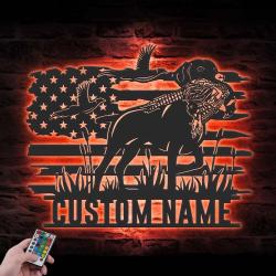 custom vizsla hunting scene wall art led light