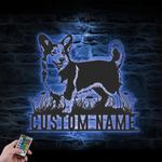 custom welsh corgi pub sign wall art led light