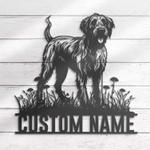 custom wolfhound wall decor metal art led light