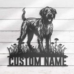 Custom Irish Wolfhound Metal Wall Art LED Light