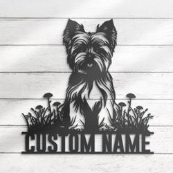 custom yorkshire terrier bar decor wall art led light