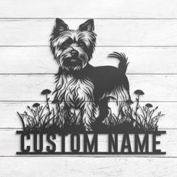 custom yorkshire terrier dog decor wall art led light
