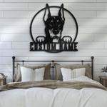 customized doberman pinschers pub sign metal wall art led light