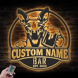 customized funny pharaoh hound bar decor metal wall art