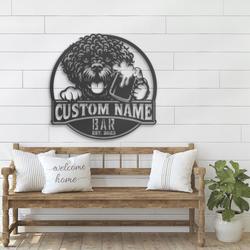 customized funny spanish water beer pub decor metal wall