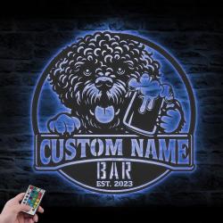 customized funny spanish water pub drinking metal wall ar