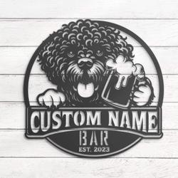 customized funny spanish water pub wall decor metal wall