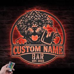 customized funny spanish water thirsty beer pub metal wal